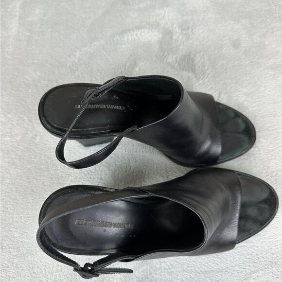 Alexander Wang Black Leather Heels Women’s Size 38 EU - Picture 8 of 10